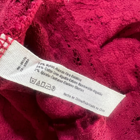 Hot! ✵☽Free People☾✵ Red Lace Bodycon Mini Dress | Small - Picture 8 of 12